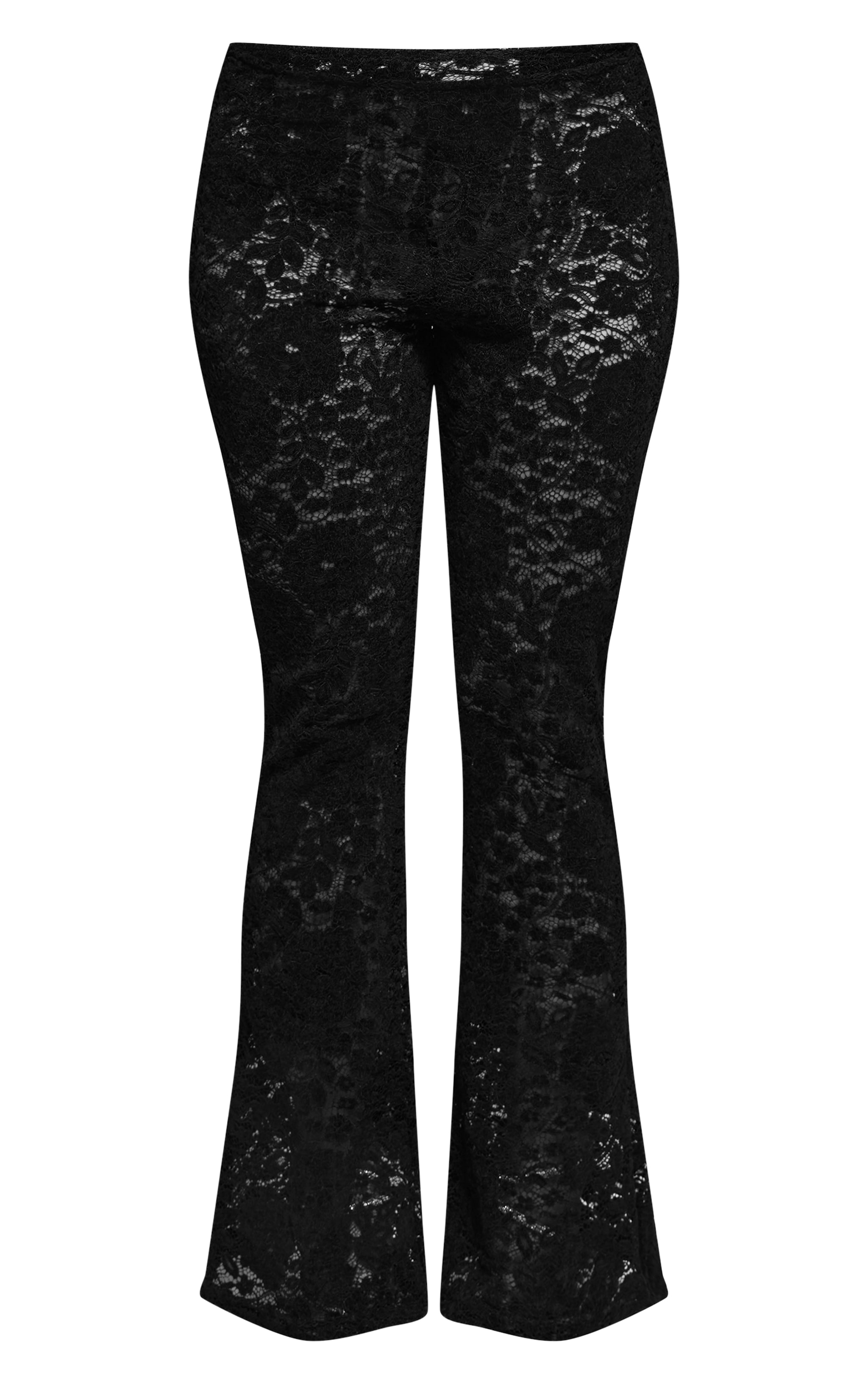 Black Lace Mid Rise Skinny Flares  image 5