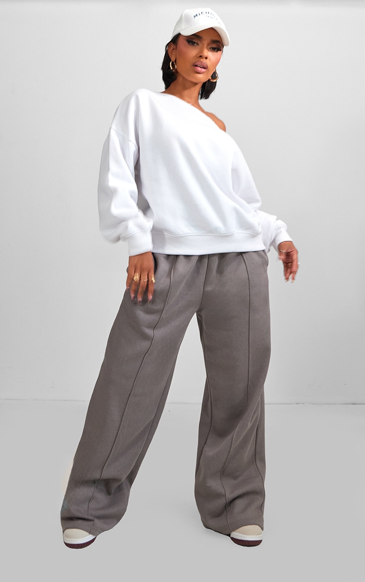 Shape Sweat ample en sweat blanc à ourlet élimé image 3