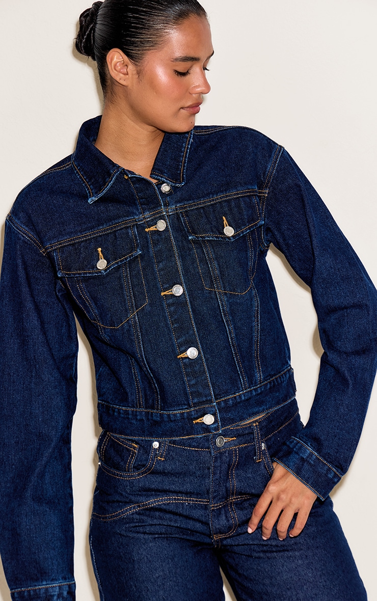 Indigo Slim Fit Denim Jacket image 4