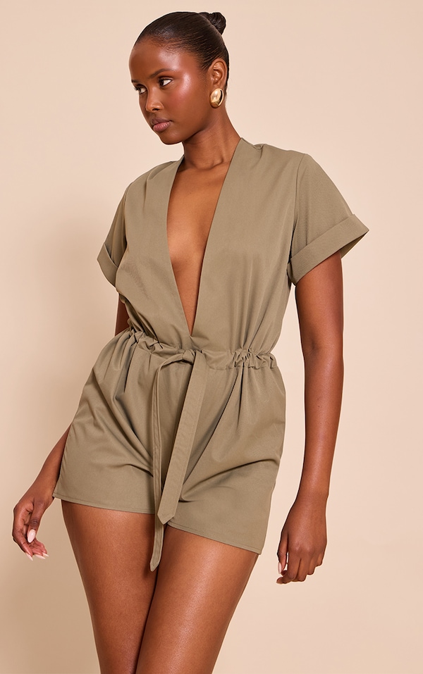 Khaki Utility Tie Belt