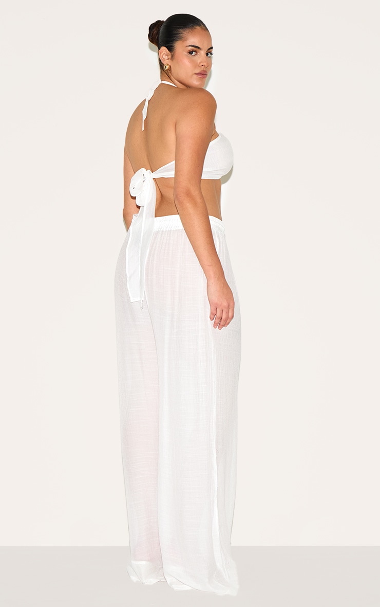 Plus White Pants & Top Set image 2