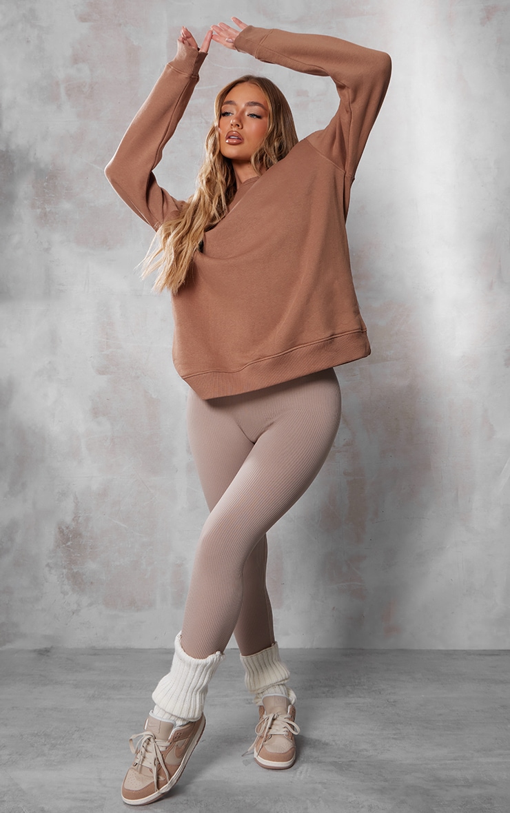 Brown Oversized Sweatshirt image 3