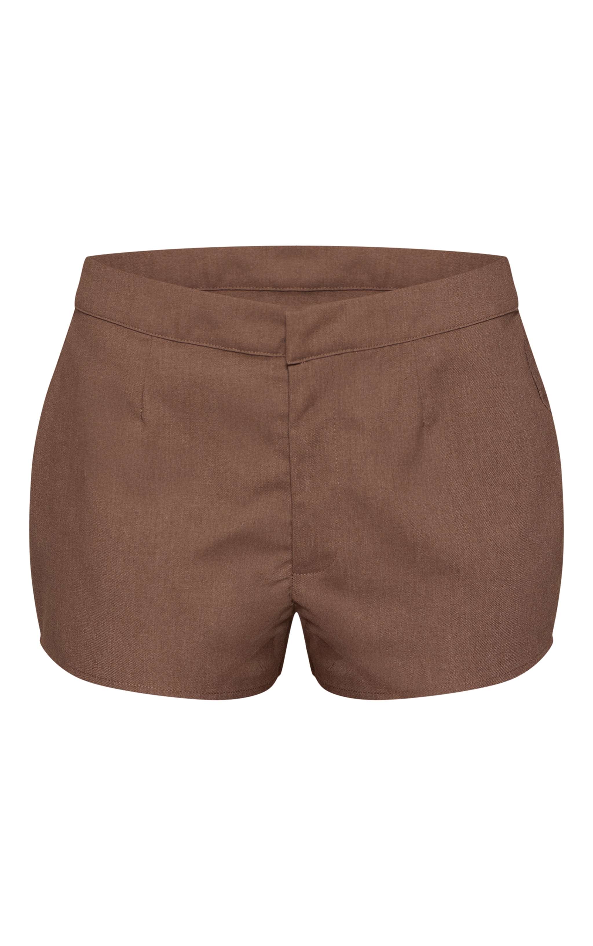 Deep Taupe Linen Look Tailored Shorts image 6