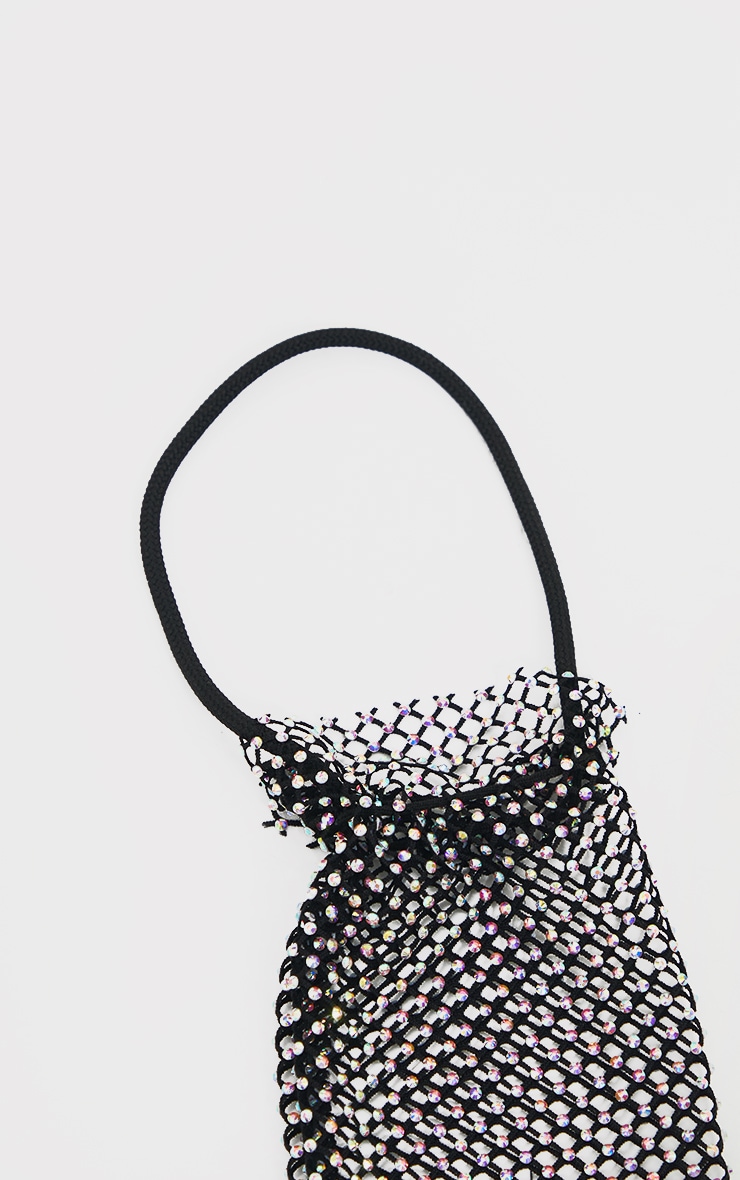 black diamante bag