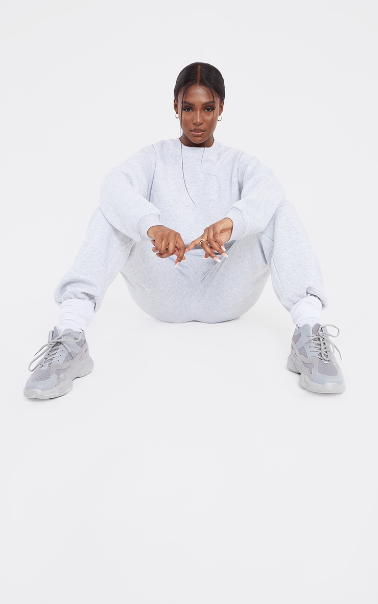 Tall Grey Marl Ultimate Oversized Sweatshirt image 3