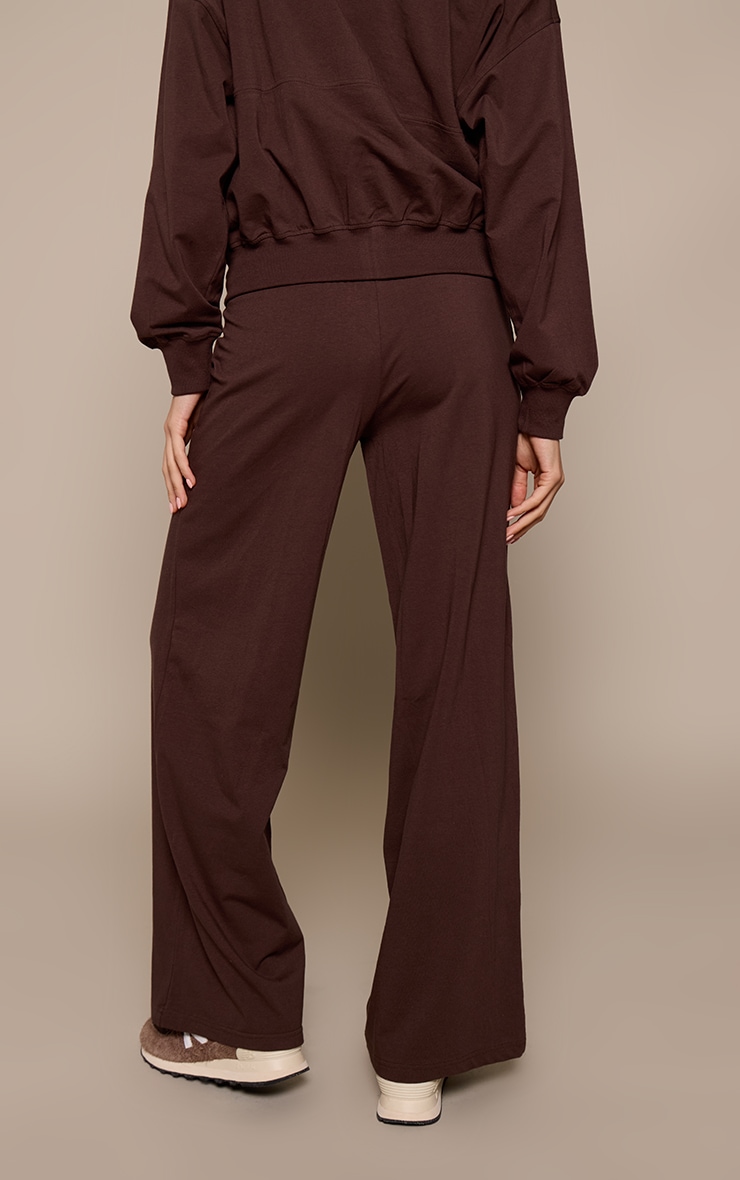 Chocolate Casual Straight Leg Trousers image 2