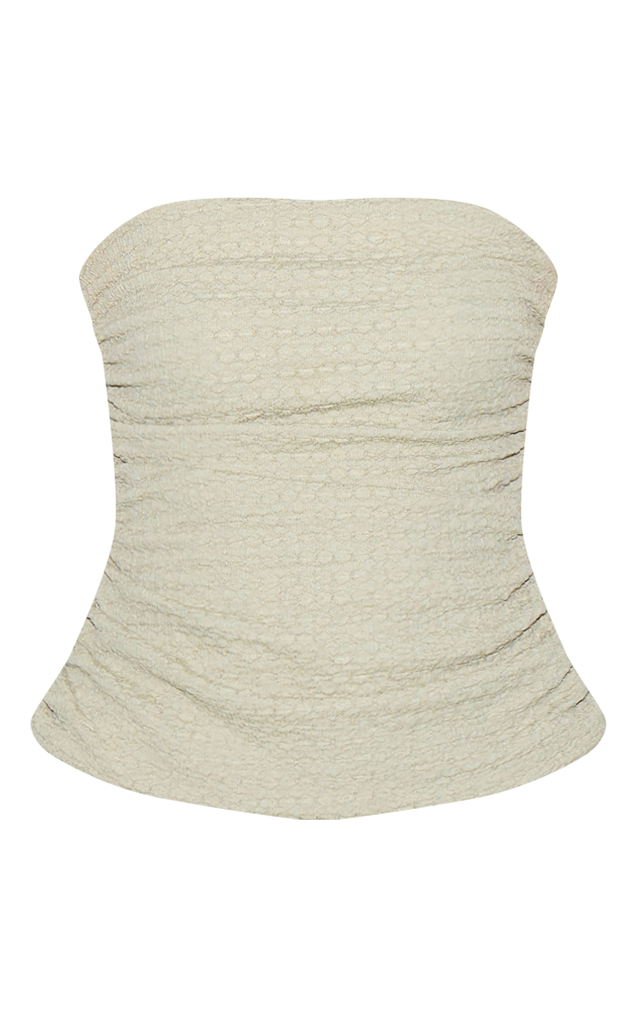 Top bandeau texturé doublé vert sauge image 5