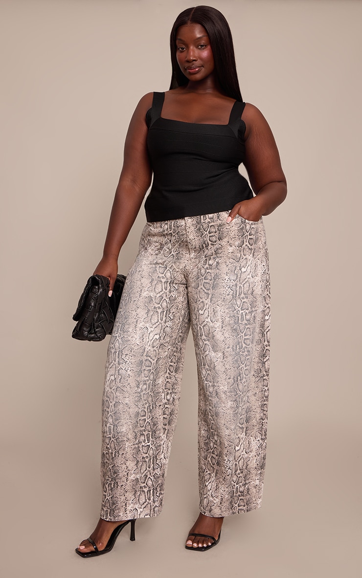 Plus Black Bandage Square Neck Corset  image 3