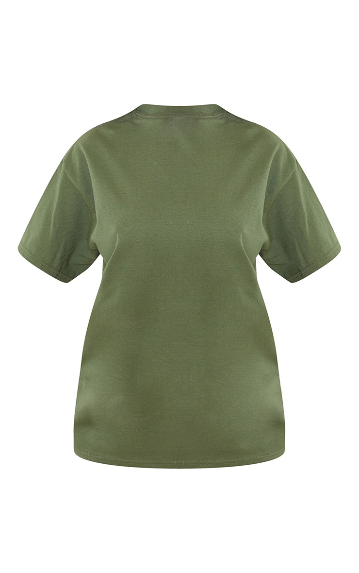 Khaki Boyfriend T Shirt Tops PrettyLittleThing