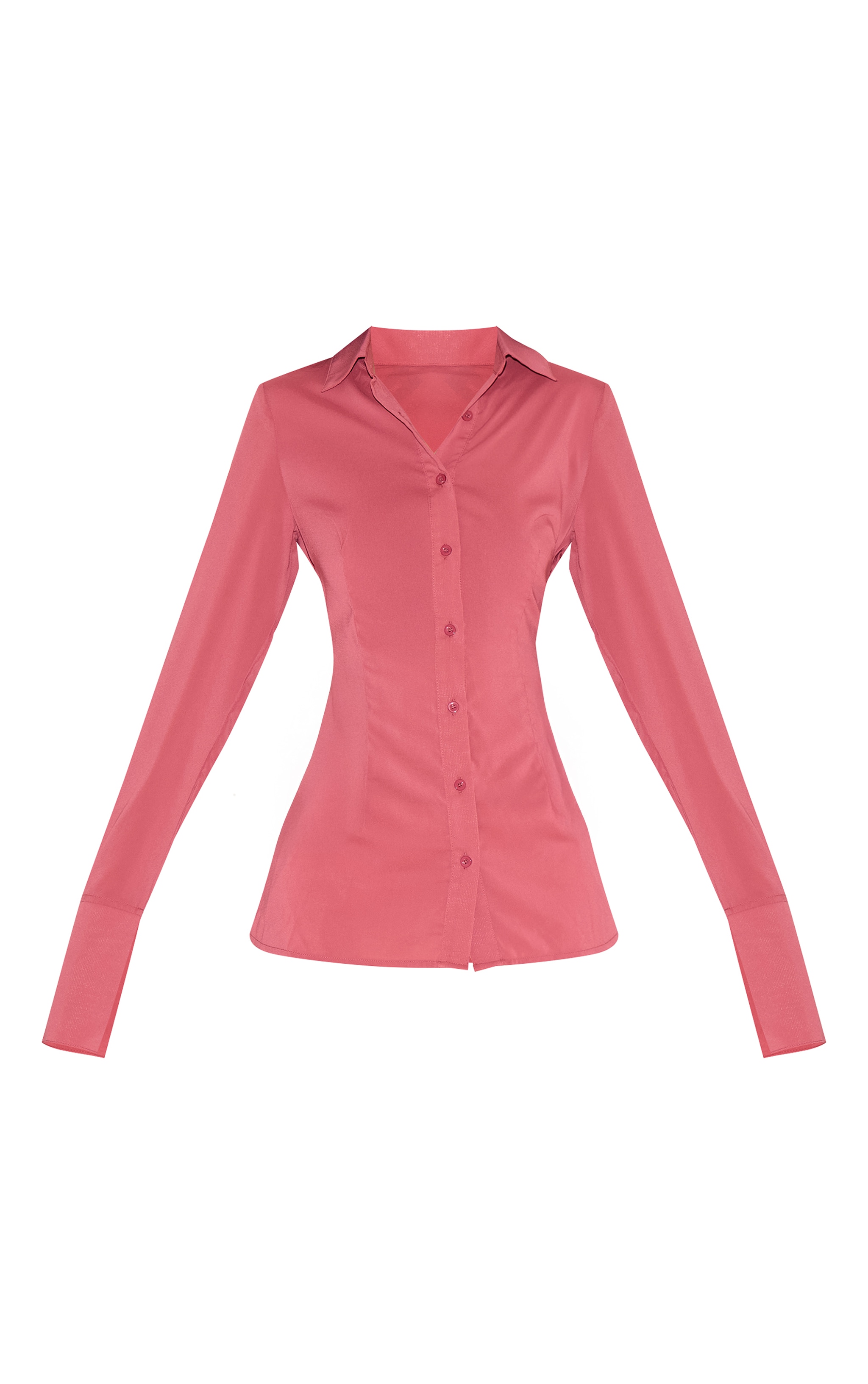 Blush Rose Chiffon Fitted Shirt image 5