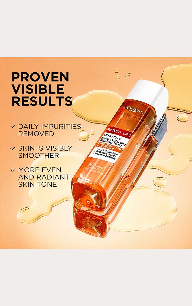 L'oréal Paris Tonique nettoyant peeling à la vitamine C pour les pores Bright Reveal image 2