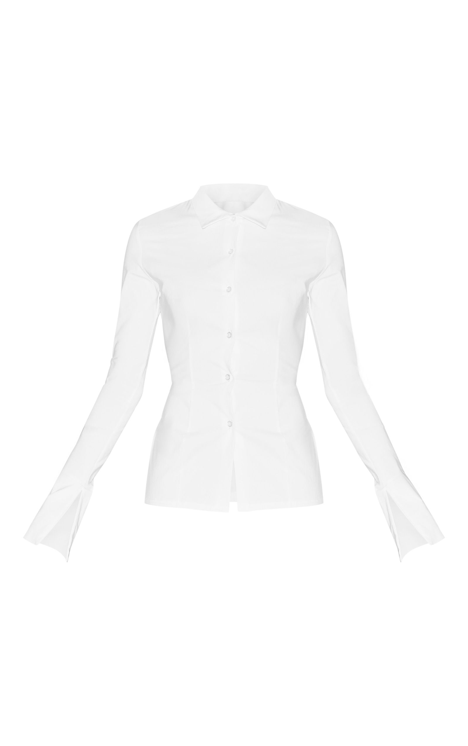 white-bengaline-cinched-waist-long-sleeve-shirt-tops-prettylittlething