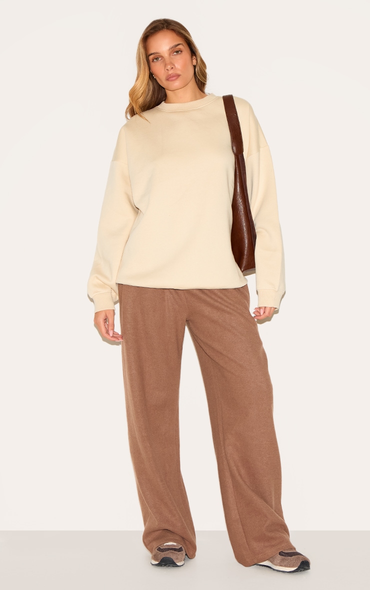 Stone Oversized Longline Sweatshirt image 3