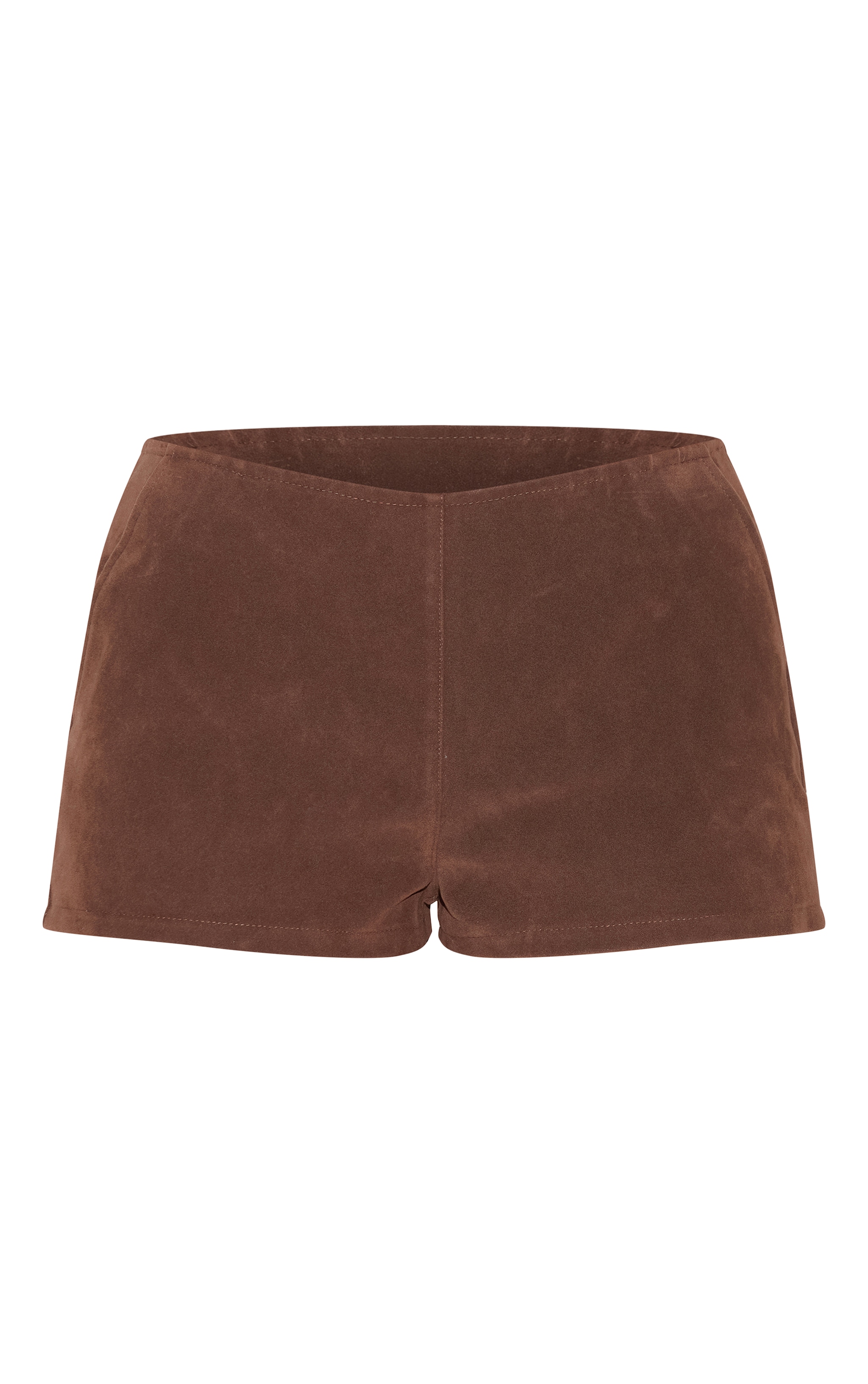 Chocolate Suede Low Rise Hot Pants image 6