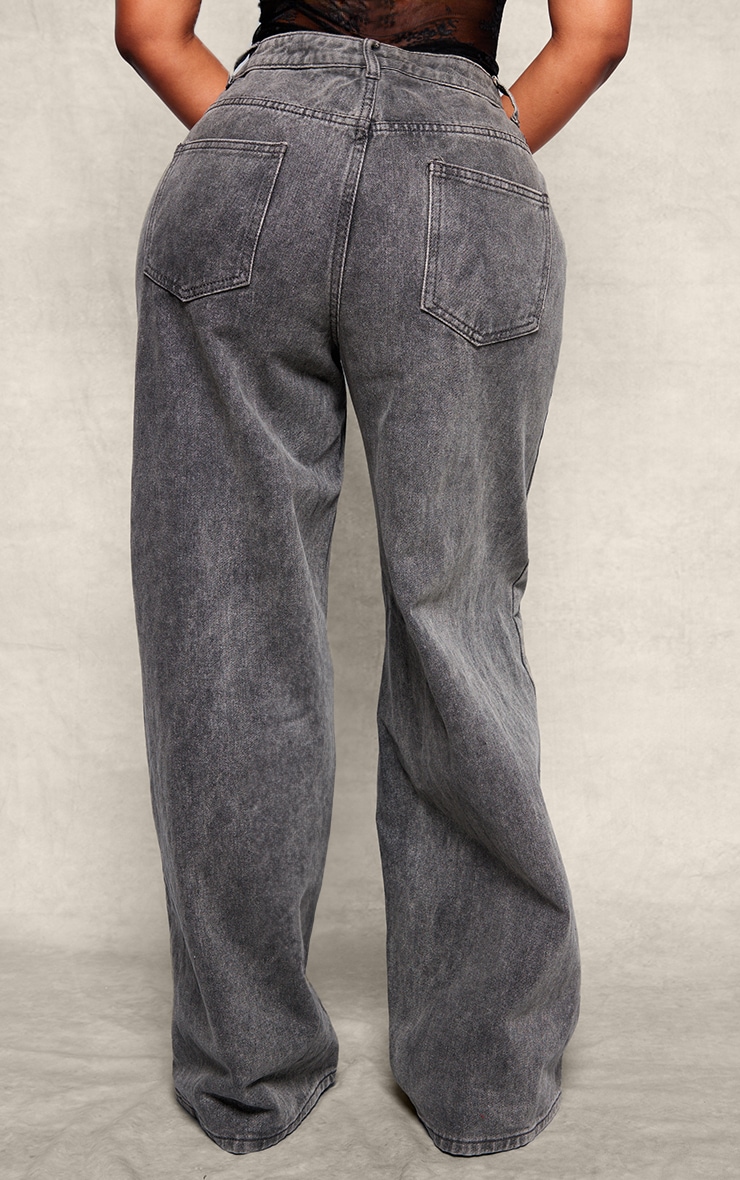 【BOK PLACE】Light Gray Wide Denim Pants Wide Straight Jeans | UNIQLO US