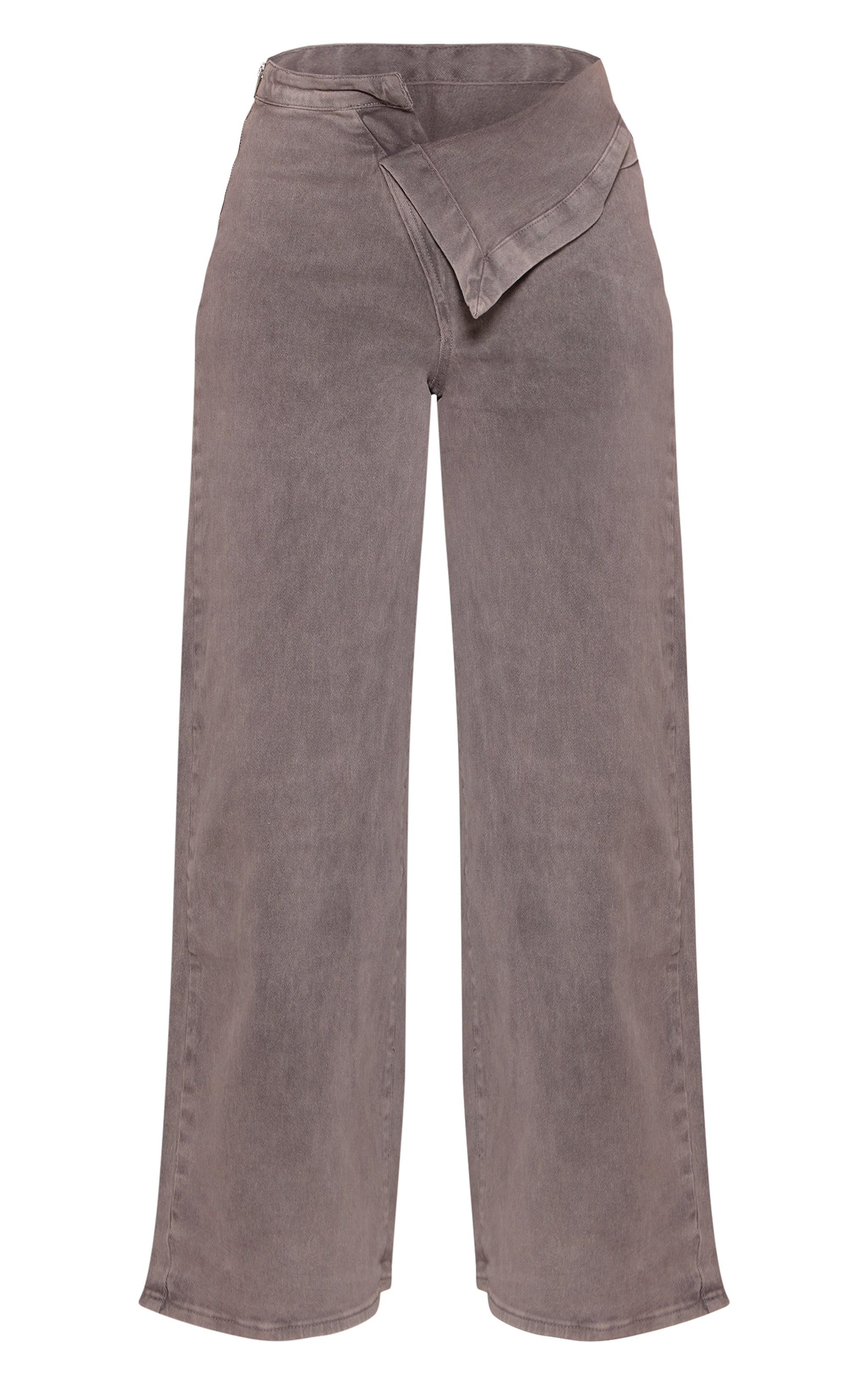 Shape Mushroom Stretch Foldover Waist Wide Leg Jeans image 5