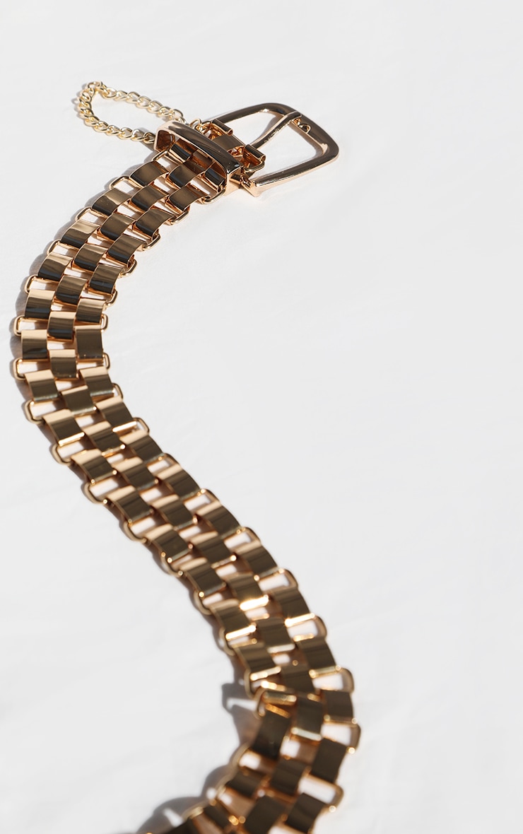 Gold Link Metal Chain Waist Belt image 2