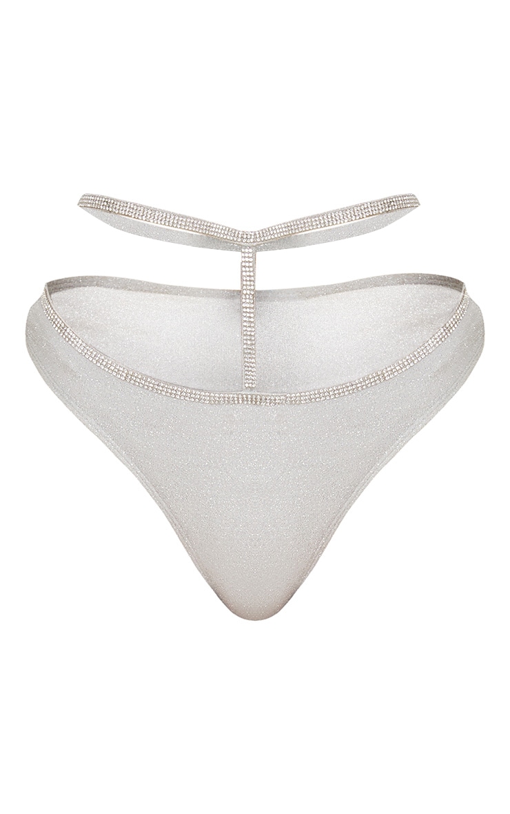 Premium Silver Diamante Glitter Pool Party Bottom image 4