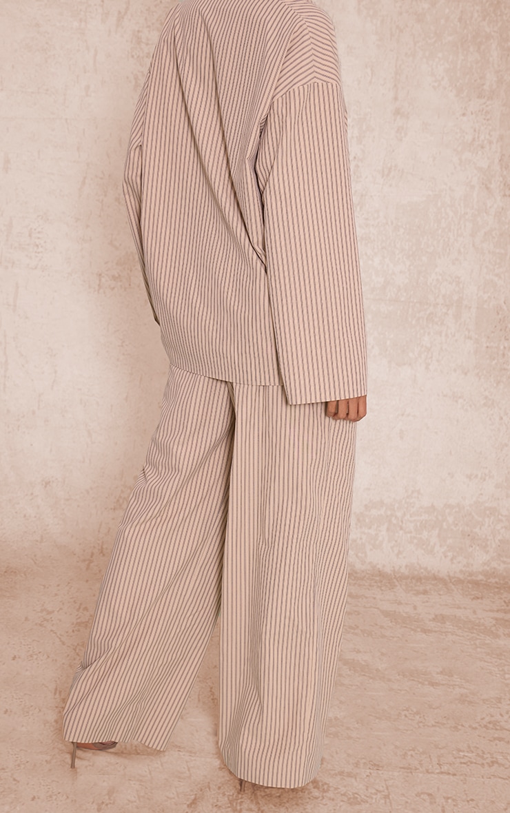 Stone Pinstripe Wide Leg Pant image 3
