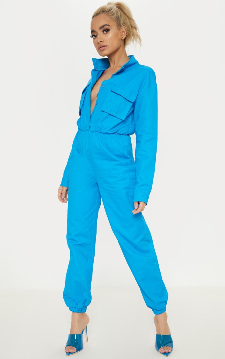 Petite Khaki Utility Jogger Jumpsuit image 4