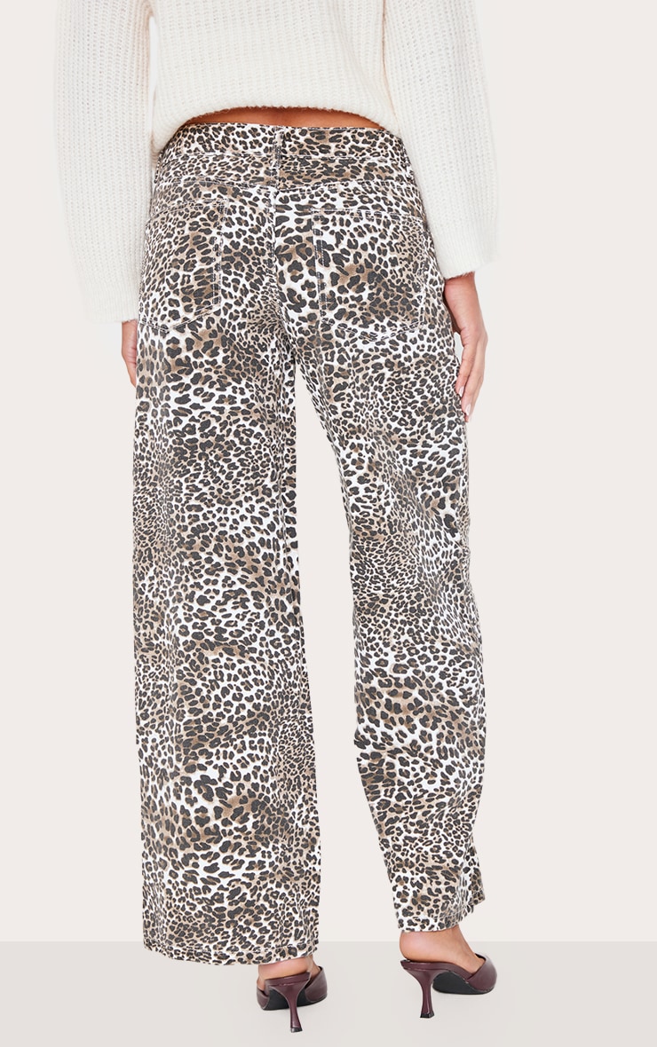 Leopard Print High Waist Wide Leg Jeans image 3