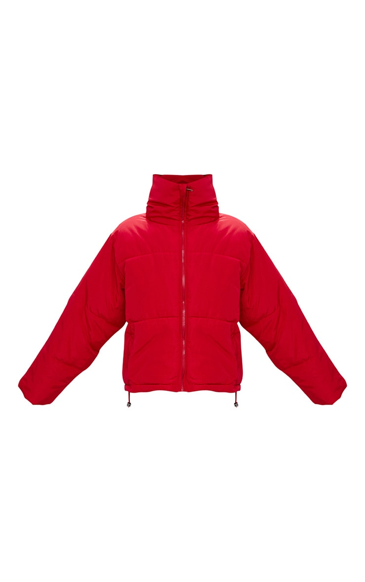Red Cropped Puffer Jacket. Coats & Jackets PrettyLittleThing