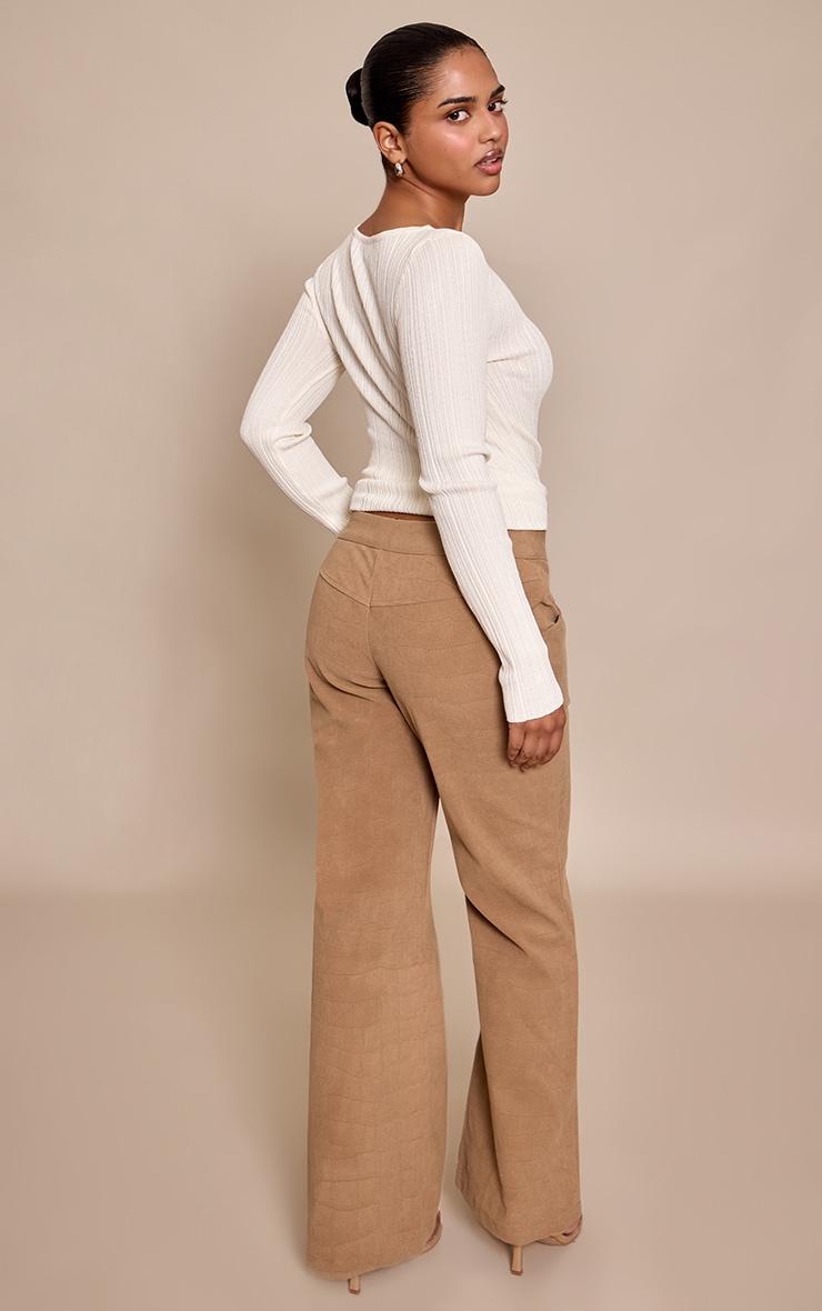 Petite Stone Suede Low Rise Flares  image 3