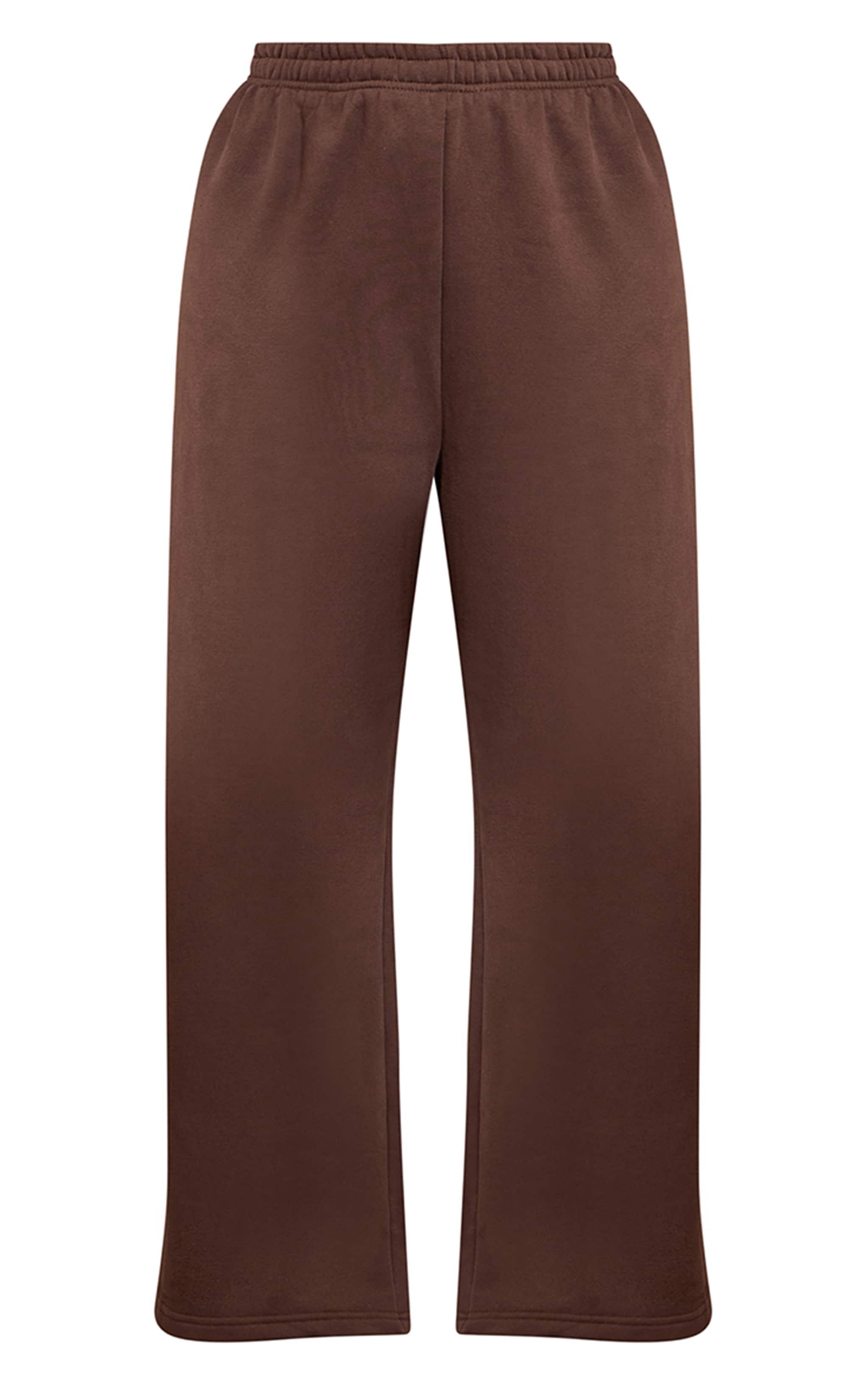 Plus Chocolate Cotton Fleece Straight Leg Sweatpants image 5