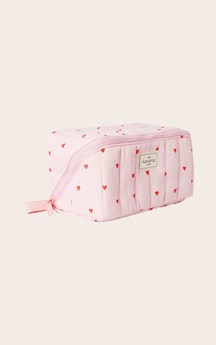 The Flat Co. Trousse de maquillage style boîte plate à l'ouverture Sweet Pink Hearts image 2