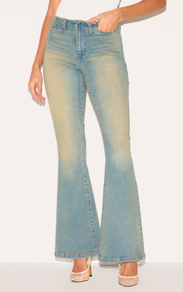 Vintage Low Rise Invisible Waistband Stretch Flares image 2