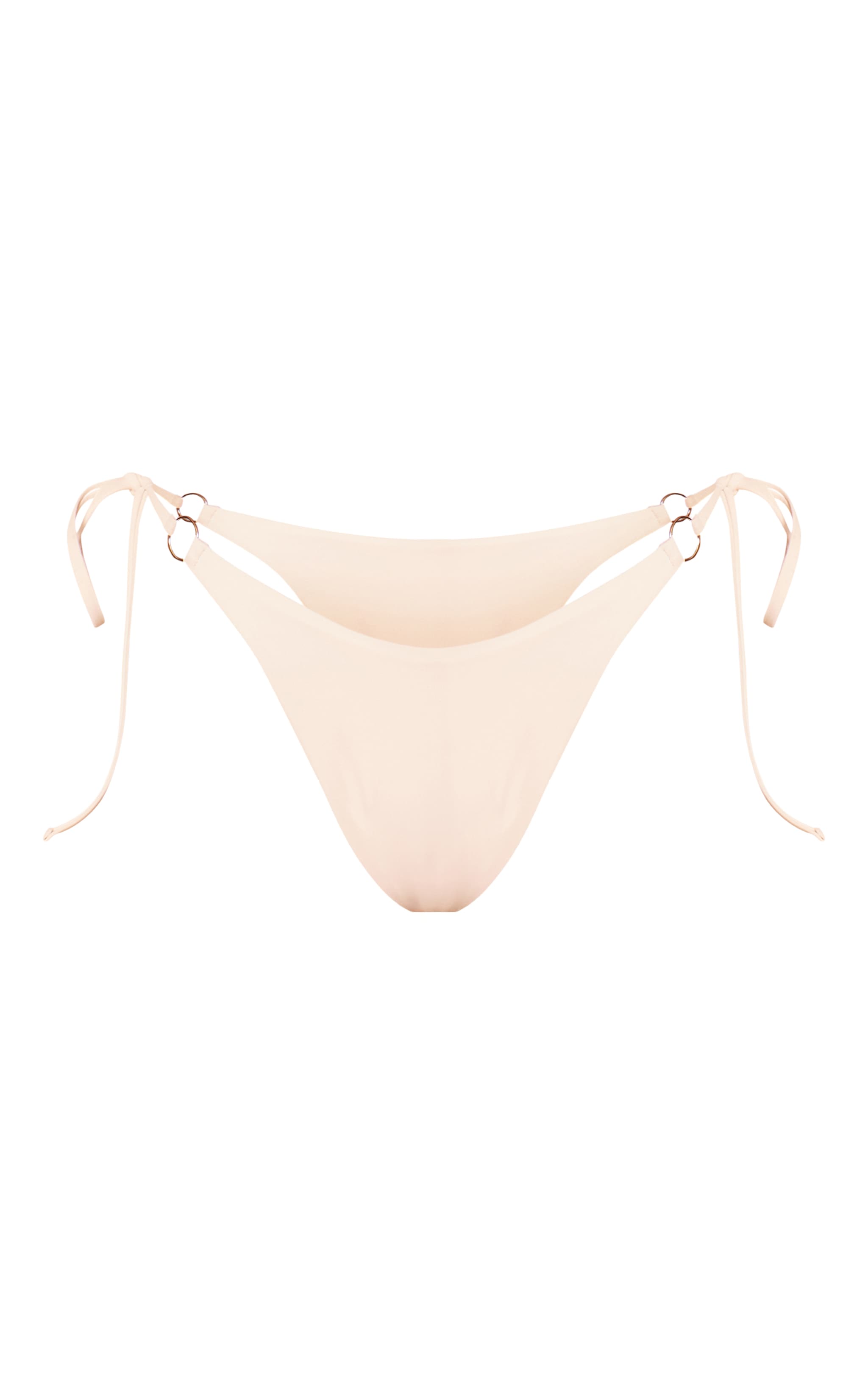 Mini bas de maillot de bain blanc noué sur les côtés à anneaux image 5