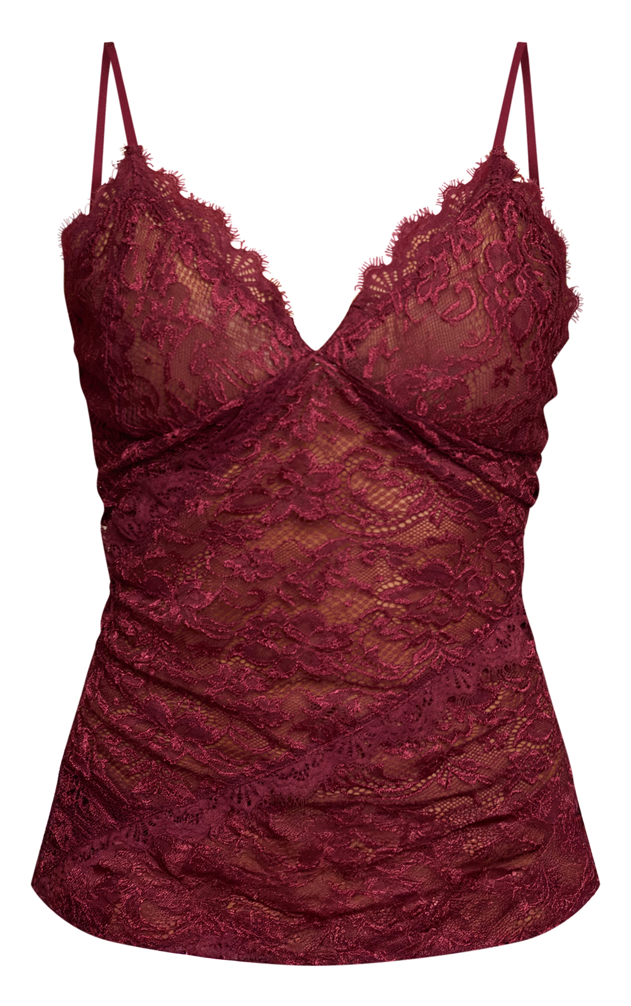 Débardeur ajusté en dentelle prune image 5