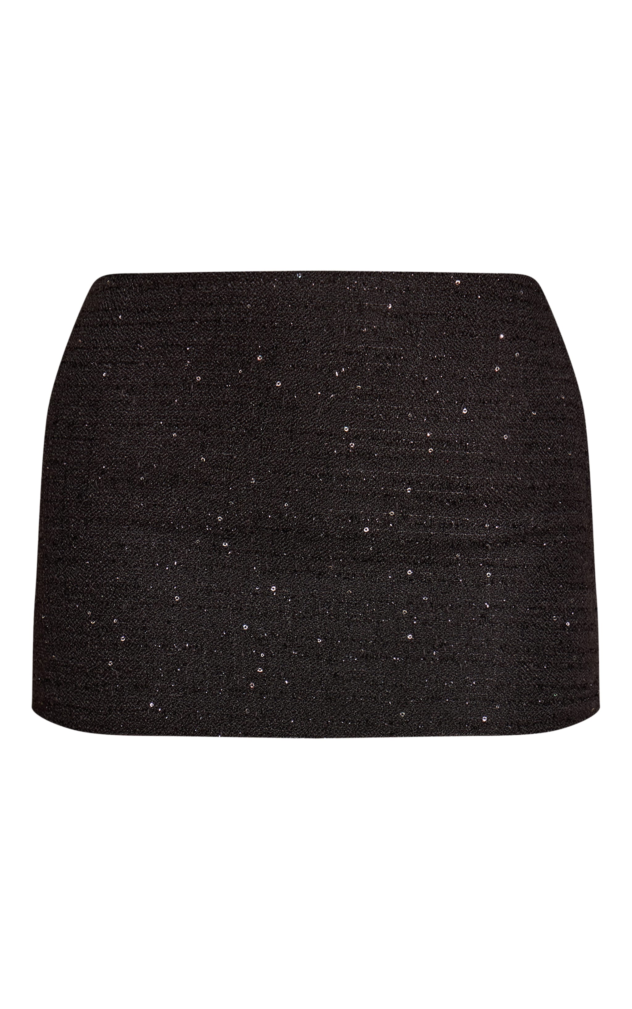 Black Sequin Boucle Mini Skirt  image 6