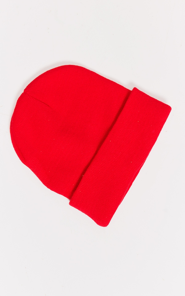 Red Basic Beanie Accessories PrettyLittleThing
