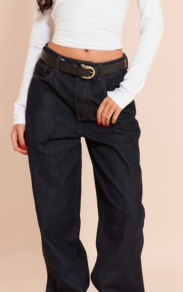 Jean Boyfriend Taille Haute Indigo Foncé Grand image 4
