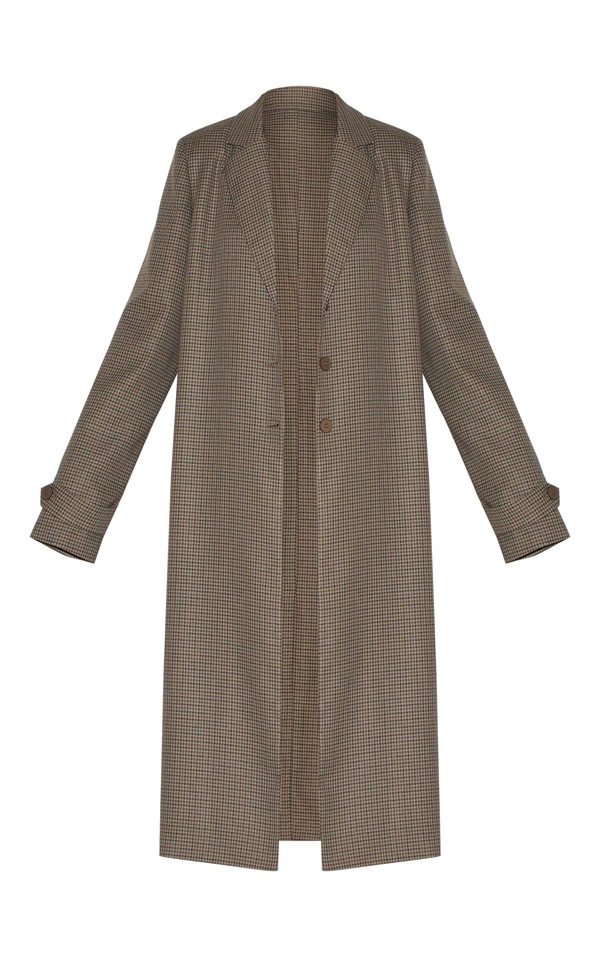 Check lining oversize trench coat Coats, trench coats main image 1