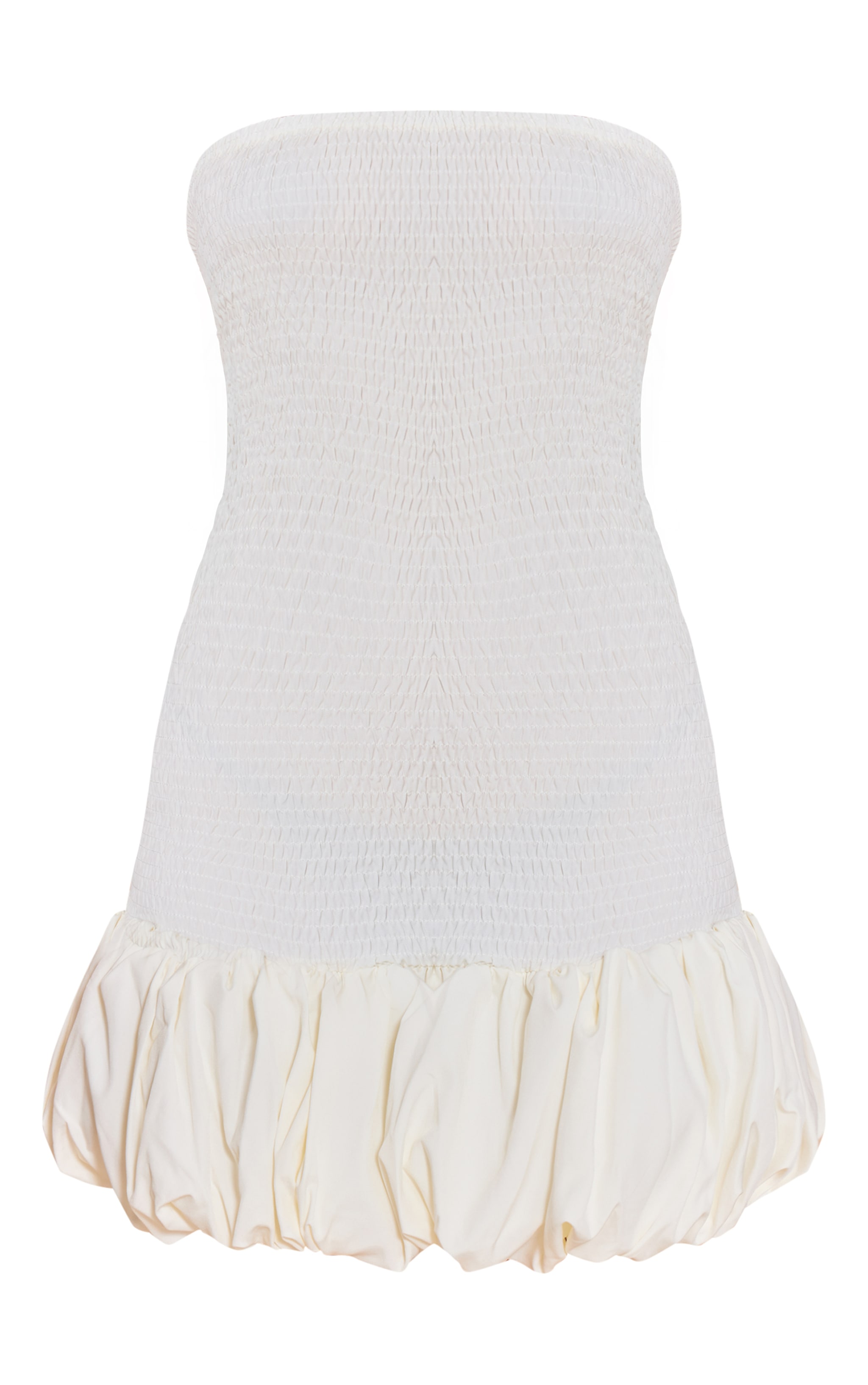 Robe bustier moulante crème froncée image 5