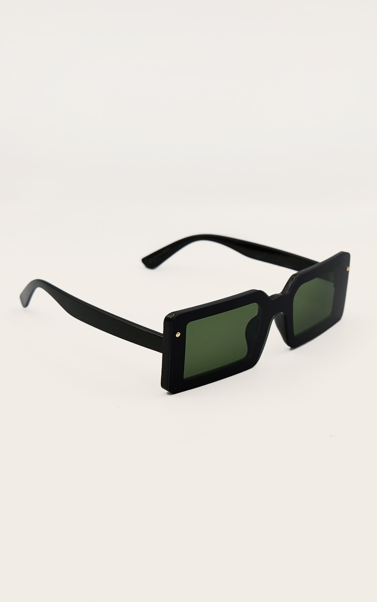 Olive Chunky Frameless Square Sunglasses image 2