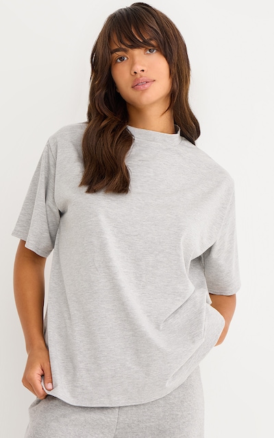 T-shirt basique oversize en coton gris