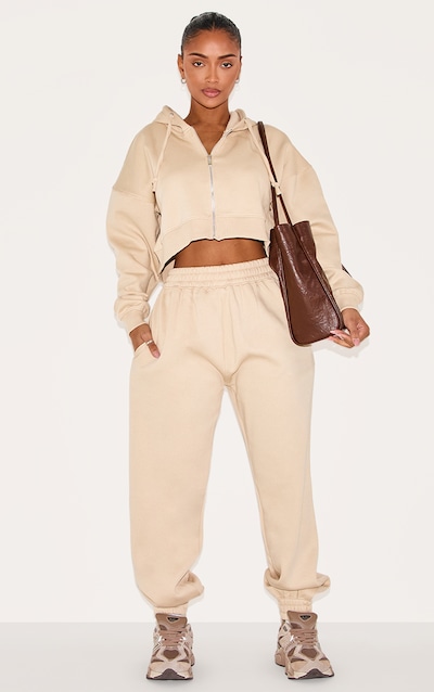 Shape Jogging avoine chiné retroussé à taille haute