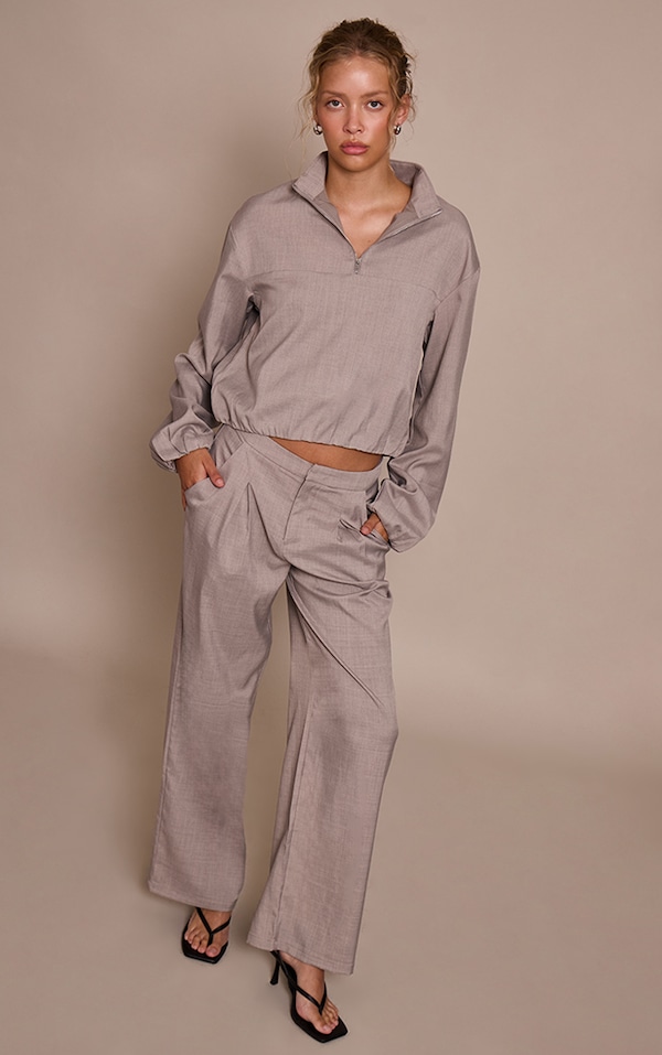 Stone Tailored Pleat Detail Woven Pant