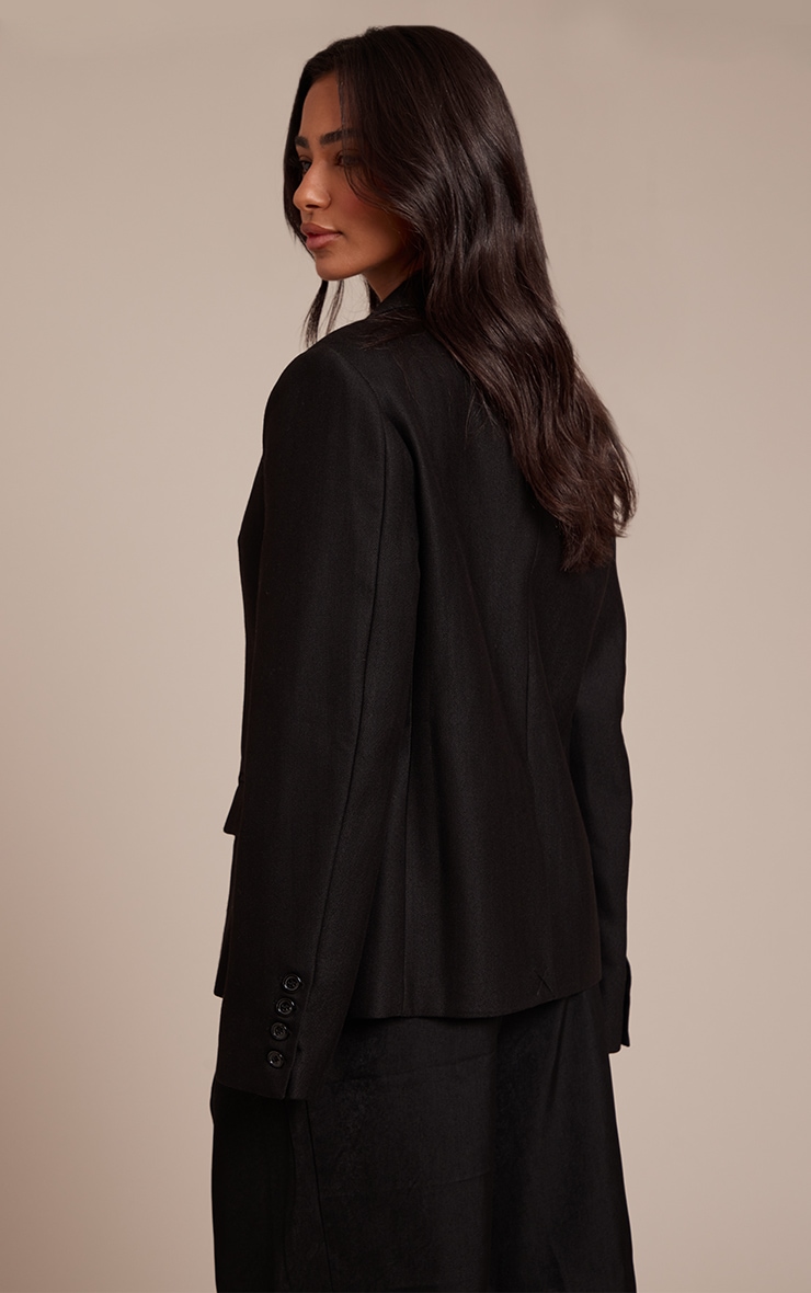 Petite Black Boyfriend Premium Blazer image 2