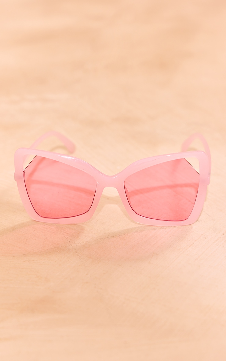 Pink Flared Square Sunglasses image 2