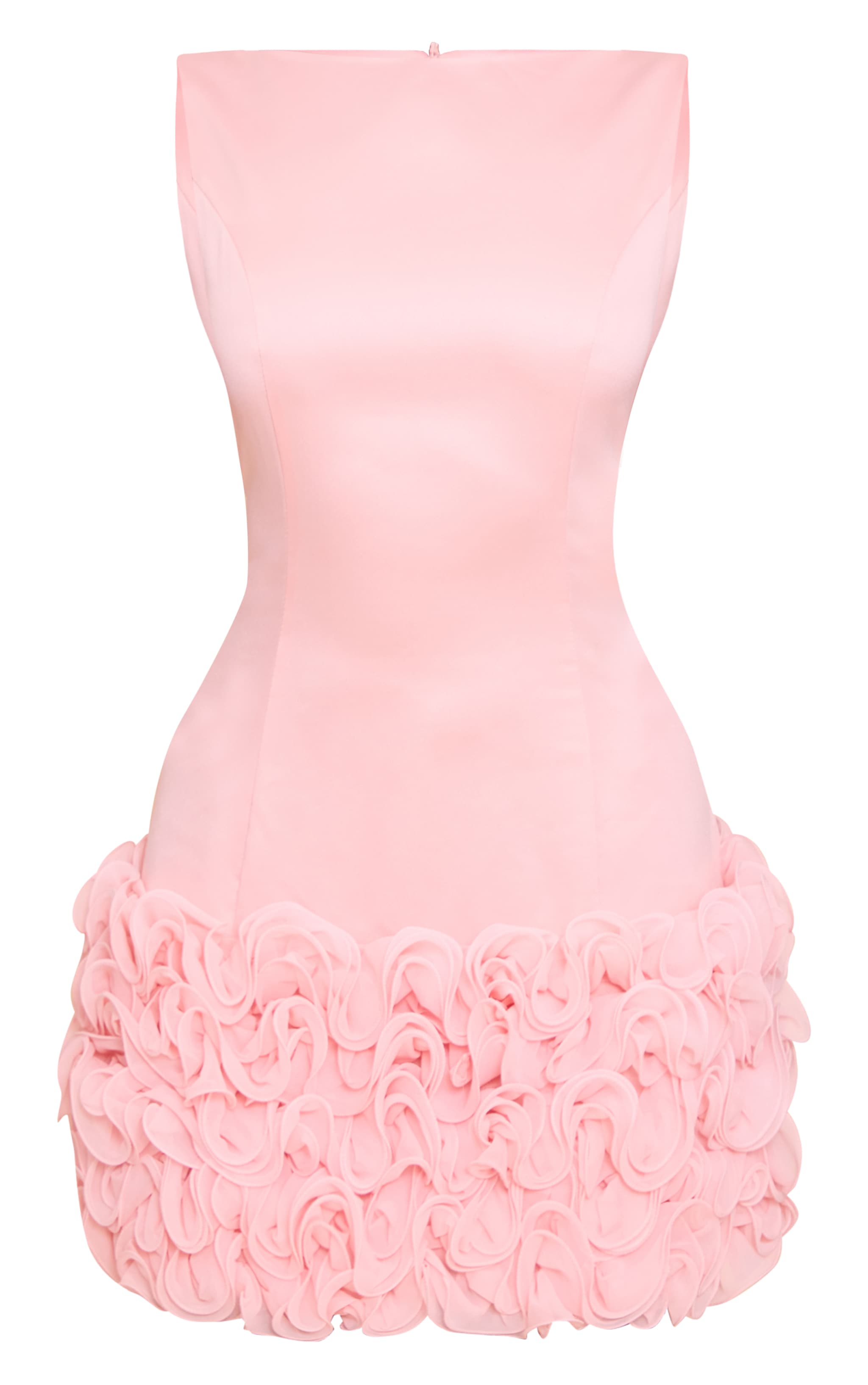 Blush Boat Neck Flower Detail Bodycon Dress image 5