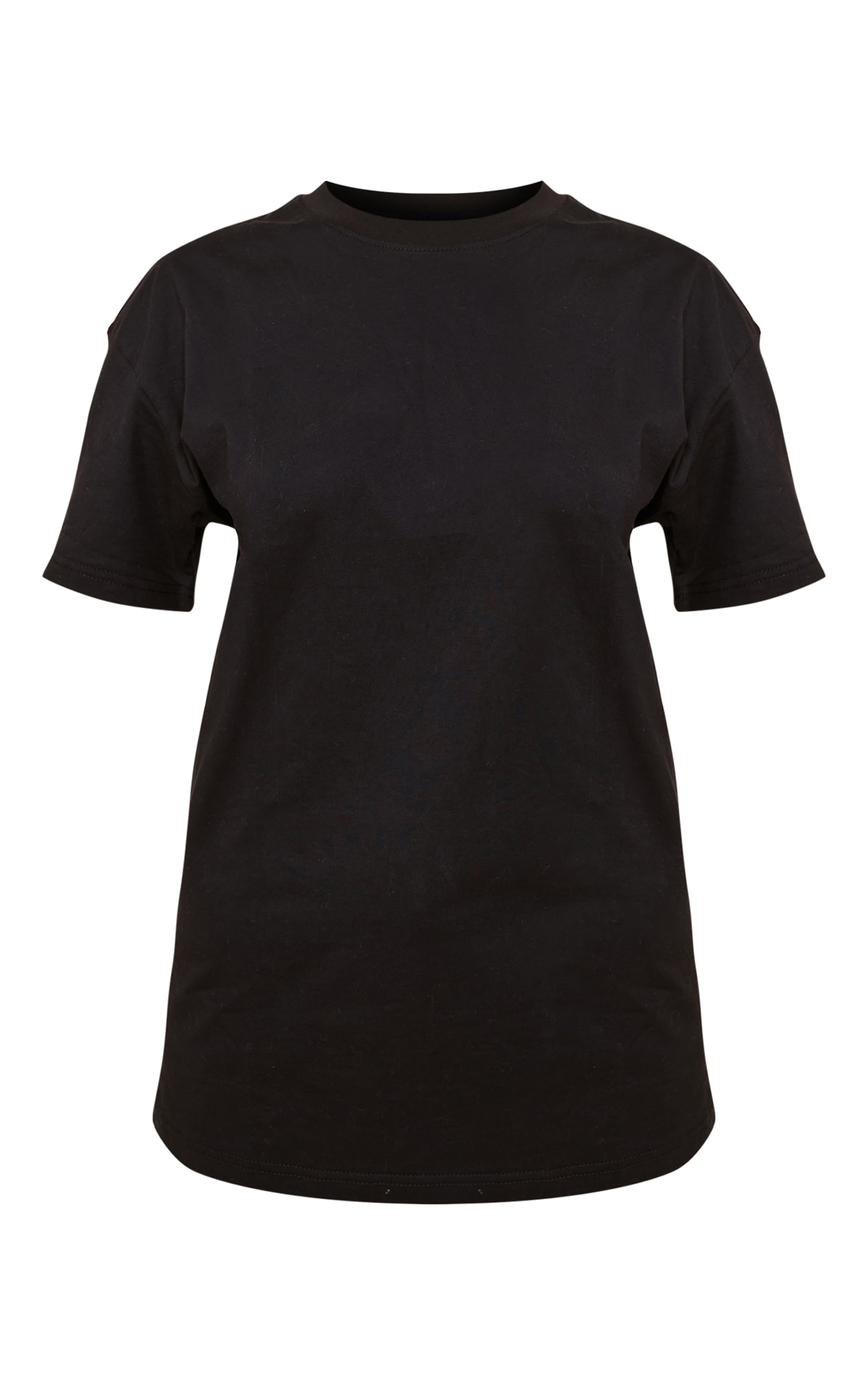 Petite Black Oversized Boyfriend T Shirt image 5