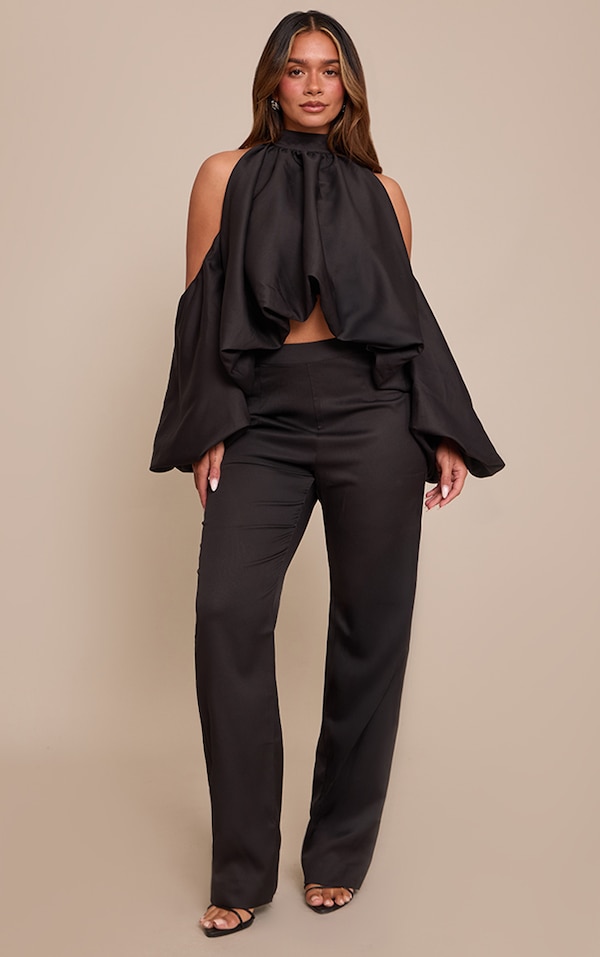 Shape Black Tailored Straight Leg Pants