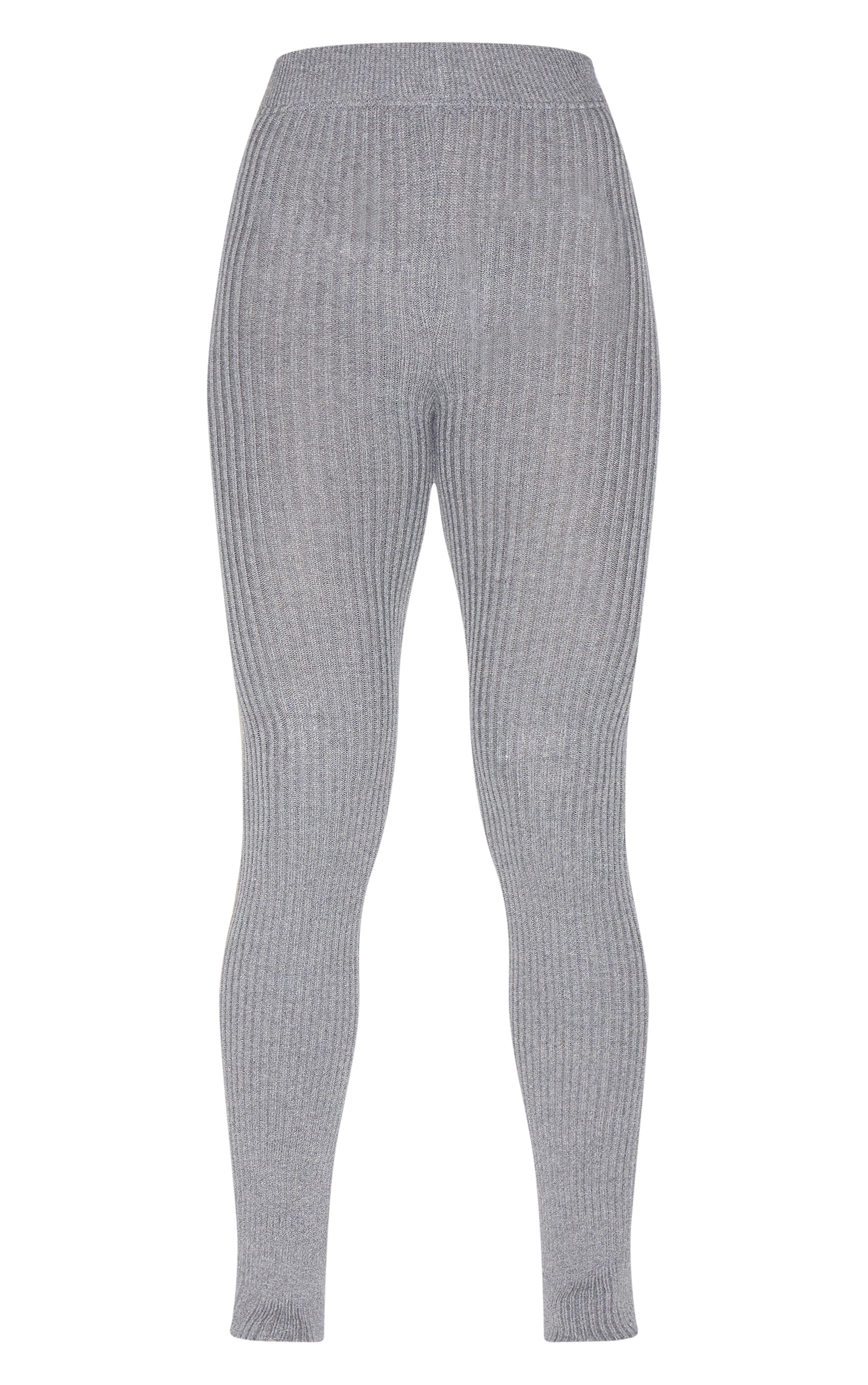 Tall Legging en maille tricot côtelée gris anthracite image 5