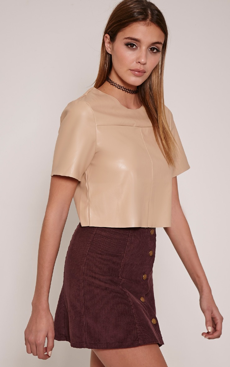 Summer Stone PU Crop Top Tops PrettylittleThing PrettyLittleThing