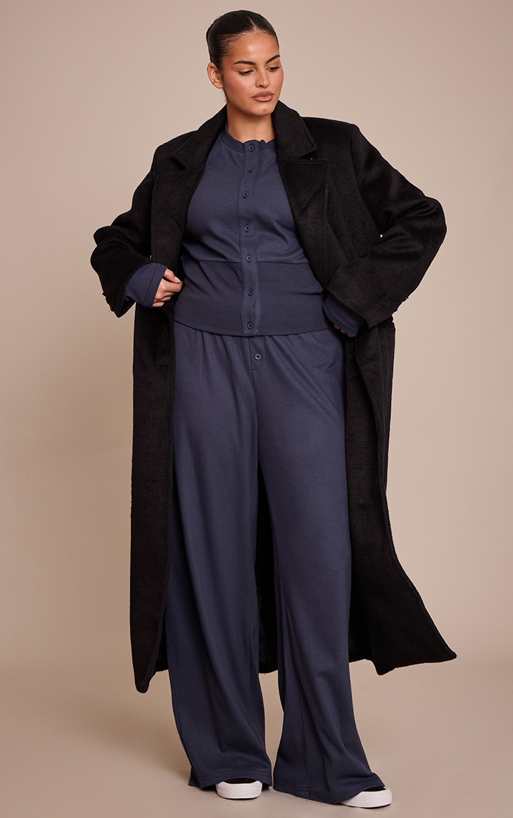 Plus Navy Super Soft Wide Leg Pants image 1