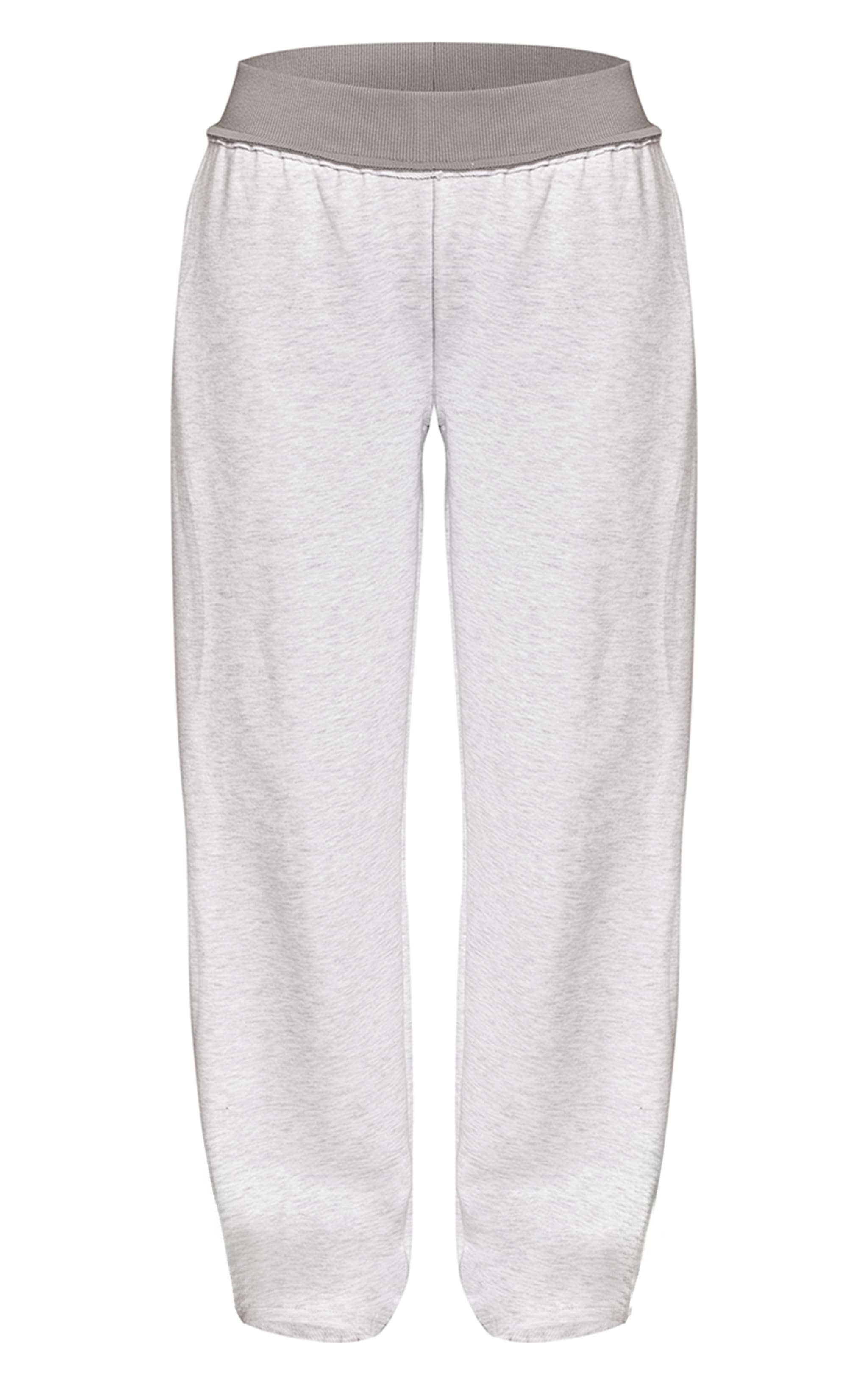Grey Marl Distressed Waistband Straight Leg Joggers image 5